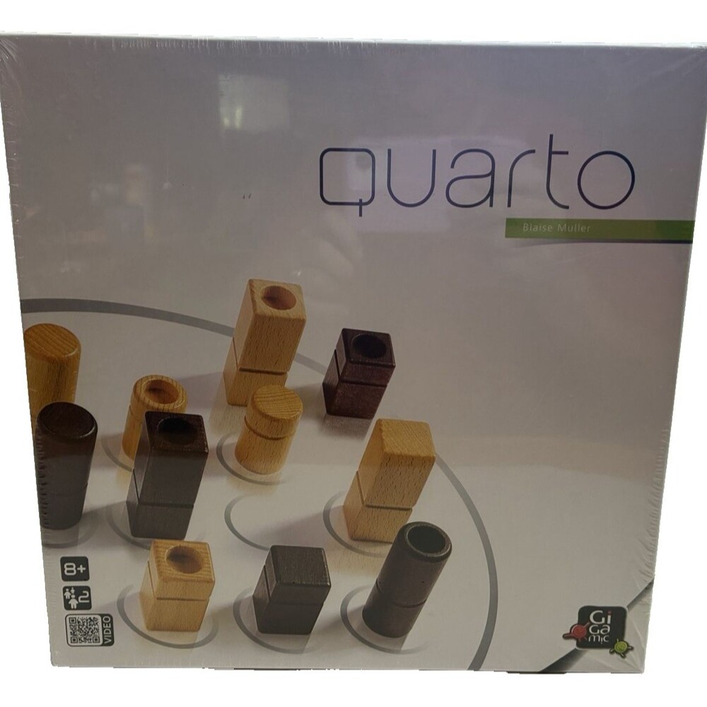 Quarto Board Game Wooden Strategy 1991 Gigamic France New Sealed